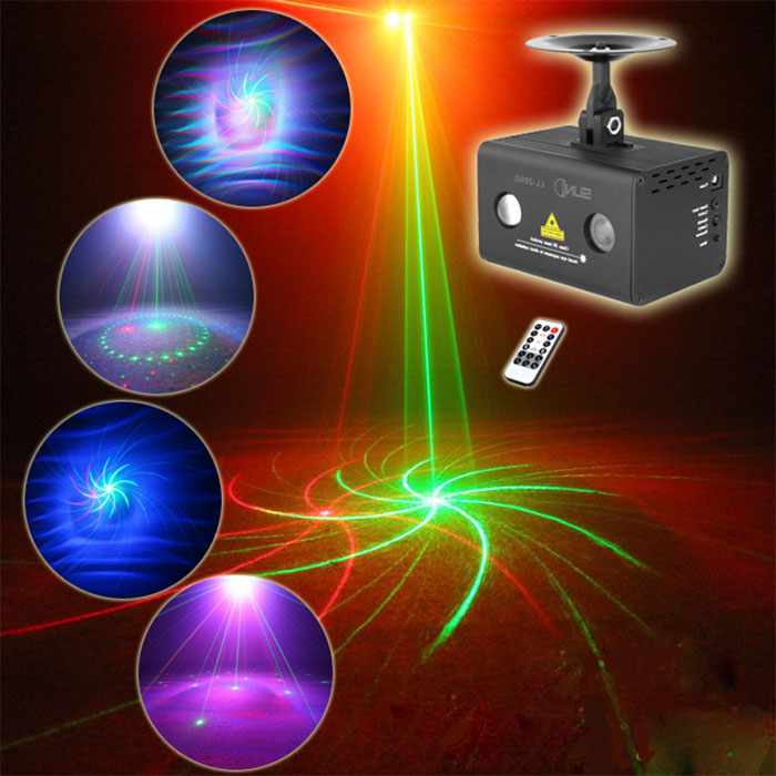 The full color Waterlines laser light red and green laser 9 patt