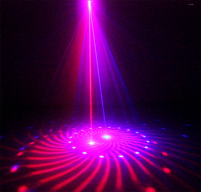 Red and blue laser stage