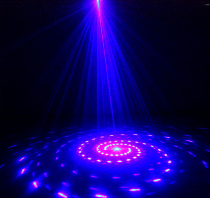 Red and blue laser stage