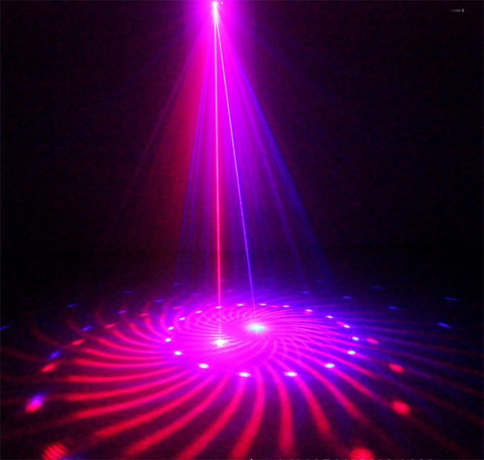 Red and blue laser stage