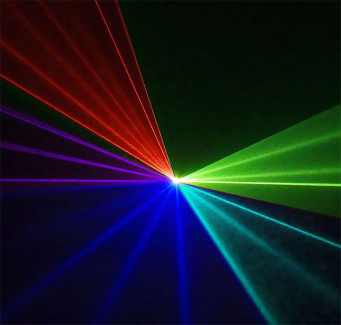 RGB laser line beam lightscanning laser stage