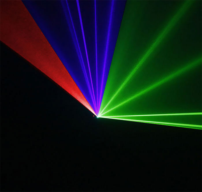 RGB laser line beam lightscanning laser stage