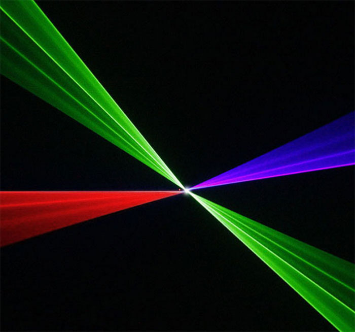 RGB laser line beam lightscanning laser stage