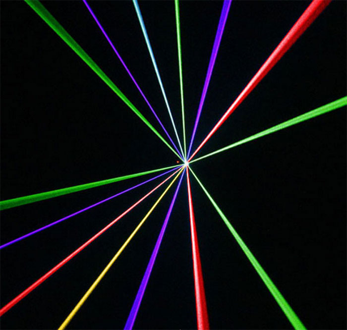 RGB laser line beam lightscanning laser stage