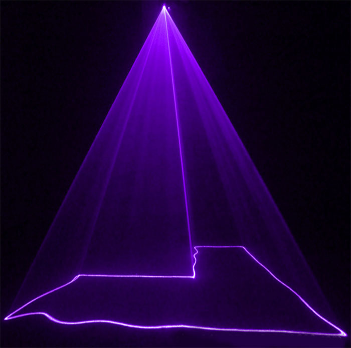 violet laser light beam lamp