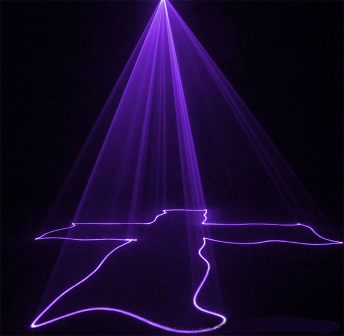 violet laser light beam lamp