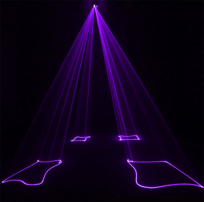 violet laser light beam lamp