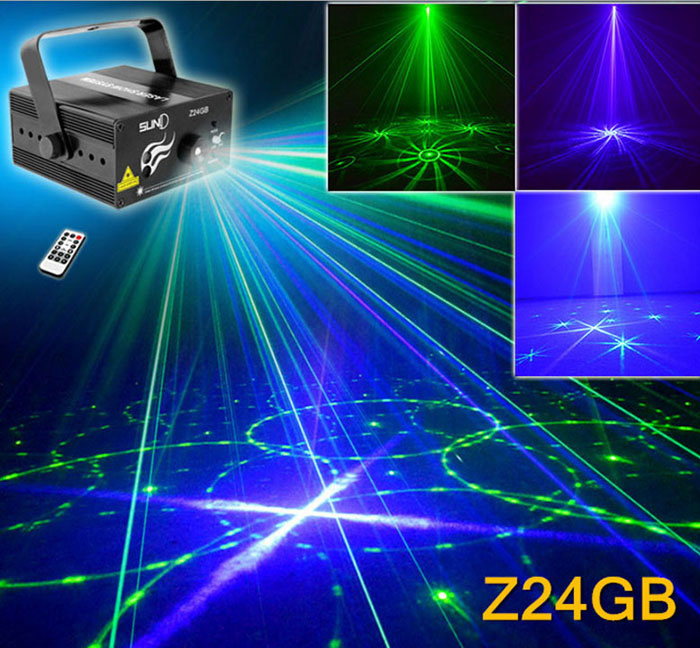 The new GB laser stage 3 hole 24 patterns Mini laser KTV flash